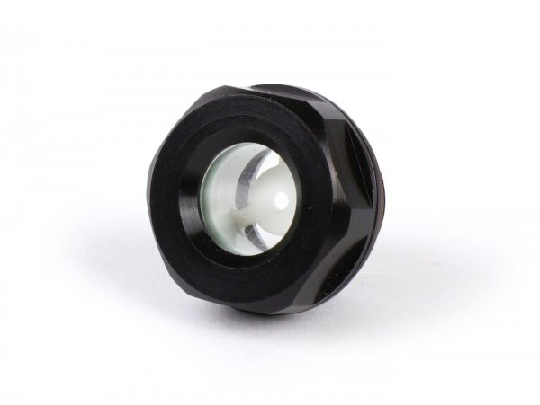 Oil Level Plug Aluminium Gantergriff, Black Line  With Oil Gaugeglass And Gasket