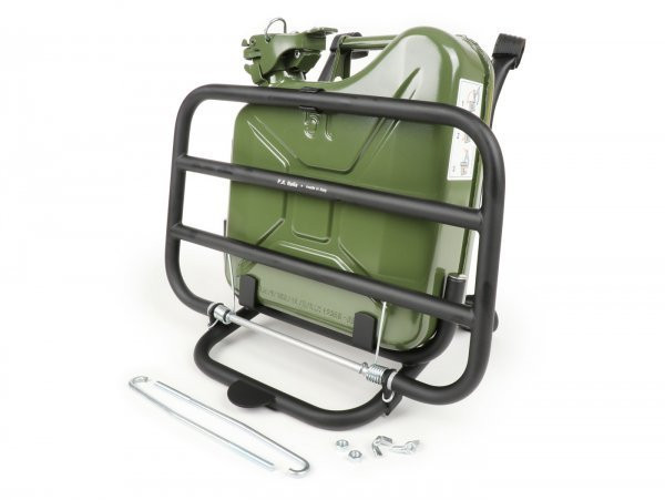 Front Rack, Fold Down Fa Italia, Black, Incl. 5litre Fuel Jerry Can