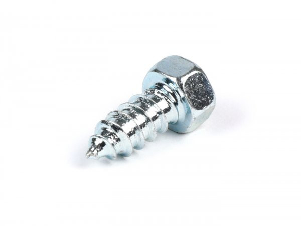 Tapping Screw With Hexagon Din 7976 Galvanized Steel Sw8  5.2 X 13mm  Used For Locking Plate Rectangular Headlights Vespa V50 Special