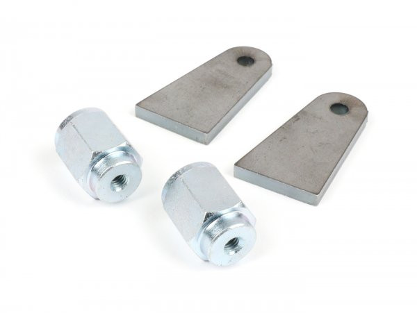 Pair Of Front Hub Nuts Incl. Weldon Brackets For Upper And Lower Mounting Of Shock Absorber Casa Performance