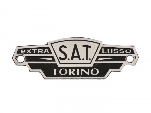 Seat Badge Lambretta S.a.t. Torino Extra Lusso  Black
