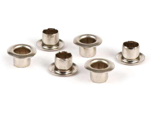 Rivetset Mauro Pascoli 4x5,6mm (open Type))  6pcs. (nickelplated)
