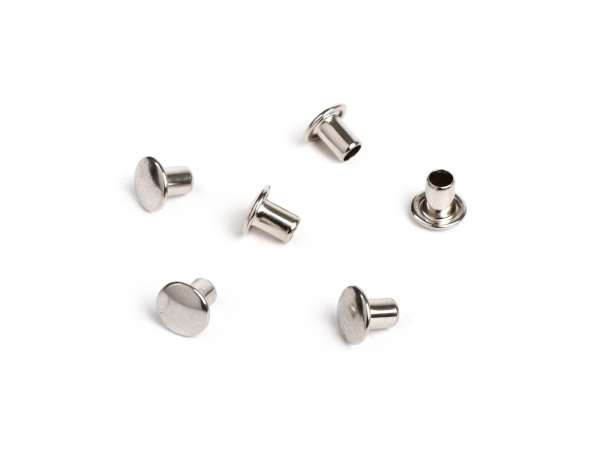 Rivetset Mauro Pascoli Ø Outside=7mm, Ø Inside=3,7mm (closed Type)  6pcs. (nickelplated)