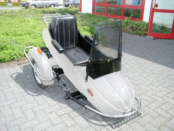 Seitenwagen vespa Zeppelin / Rocket Gebremst zilvern