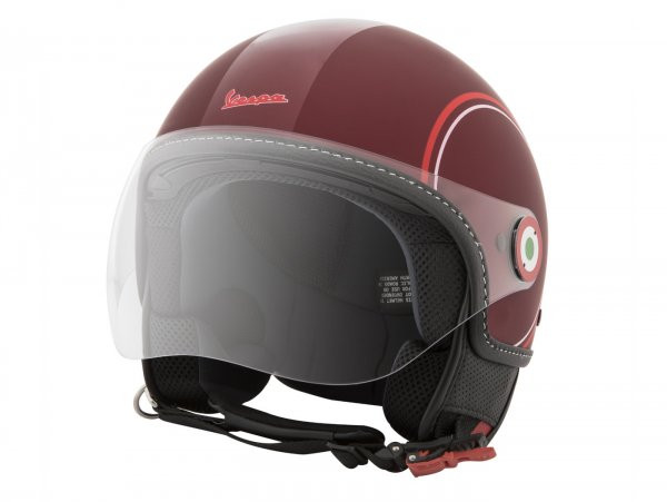 Helmet Vespa Open Face Helmet Modernist Abs Red White M (5758 Cm)
