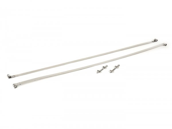 Xxl Fuel Tank Strap Set Lambretta  Stainless Steel