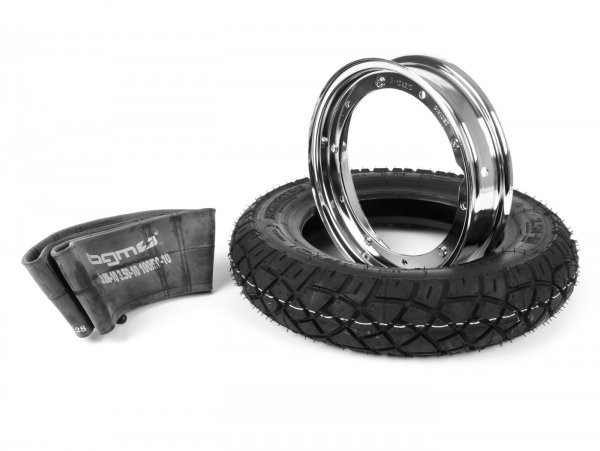 Wheel Vespa Heidenau K58 3.50  10 Inch Tl 59m (reinforced)  Wheel Rim 2.1010 Chrome