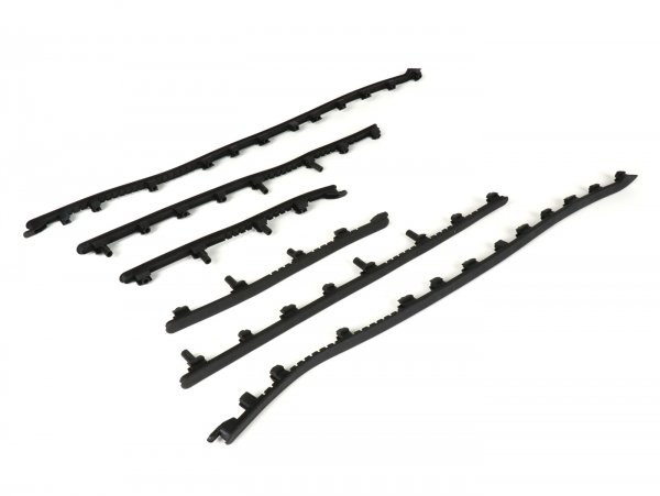 Footboard Strip Set, Black Piaggio
