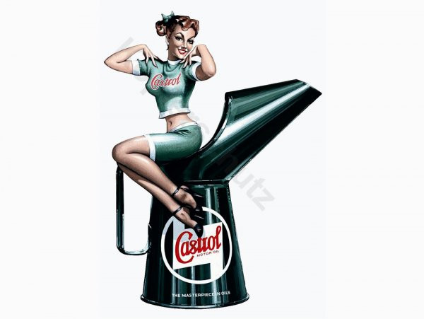 Sticker -100 x 75mm- ?Castrol Pin Up?