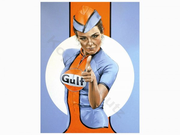 Sticker -103 X 78mm- ?gulf Pin Up?