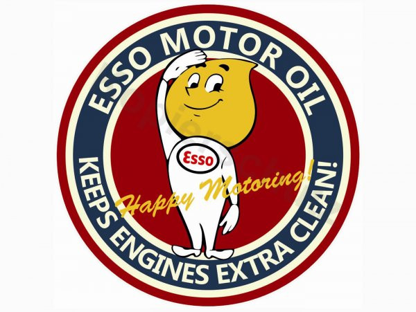 Sticker -Ø 84mm- ?Esso Happy Motoring?