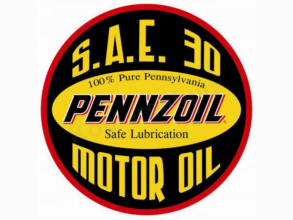 Sticker -Ø 100mm- ?pennzoil Motor Oil Sae 30?