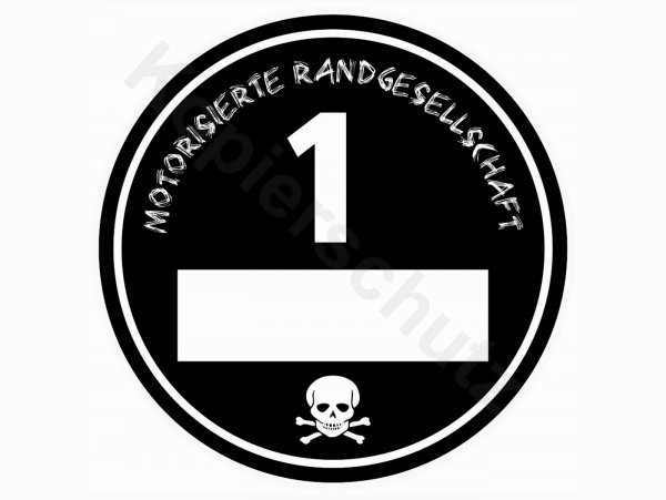 Sticker -Ø 80mm- ?motorisierte Randgesellschaft?