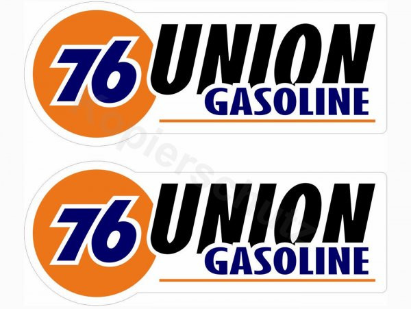 Sticker -2x 95 X38mm- ?76 Union Gasoline?