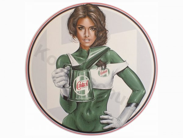 Sticker -Ø 90mm- ?Castrol-Girl?