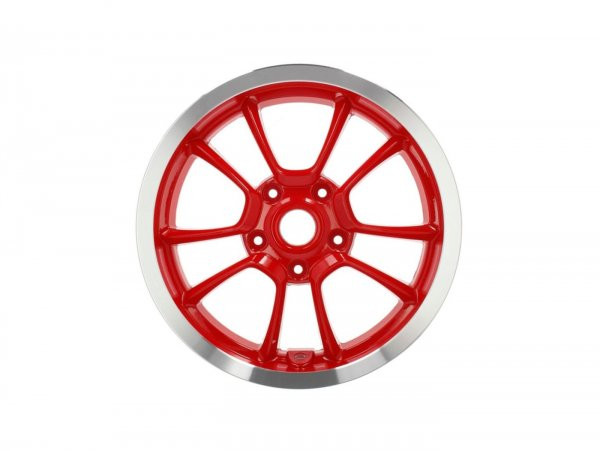 Velg Voorkant, Rood Zilverner Rand Piaggio 3.0012 Velg
