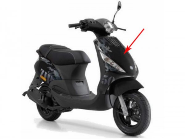 Frontschild Piaggio- Piaggio Zip 2 - Zwart Lucido (083)