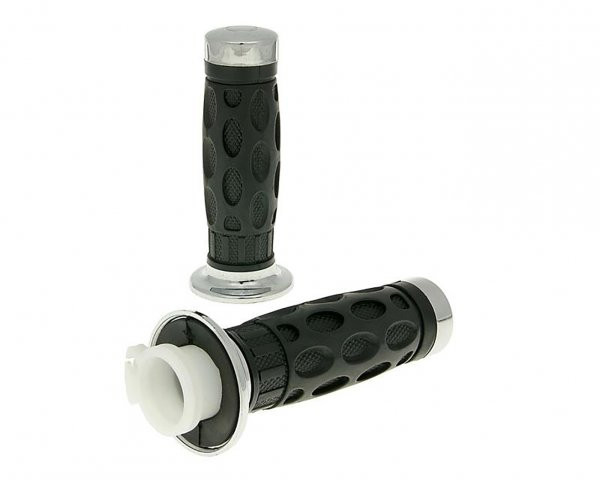 Handvaten Set Stuur -101 Octane- Links En Rechts Chroom Voor Gy6 50cc