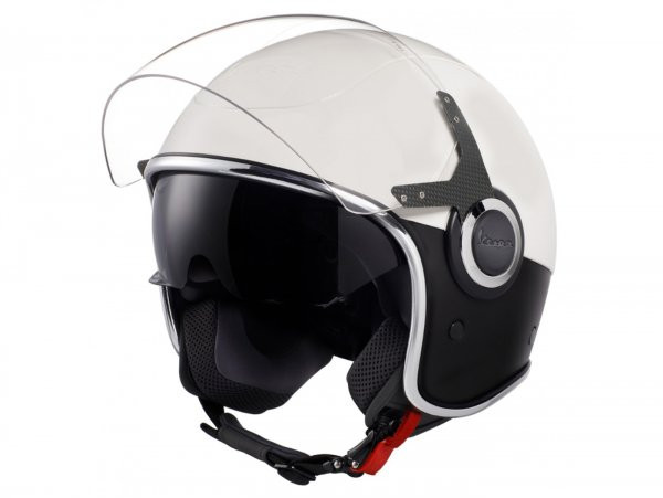 Helm -vespa Vj- Jethelm, Bianco / Nero Opaco - S (55-56cm)