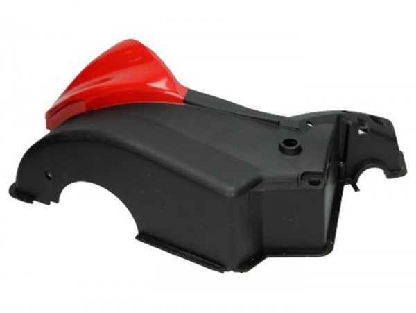 Helmbak links Piaggio- Gilera DNA - rood Dragon (894)