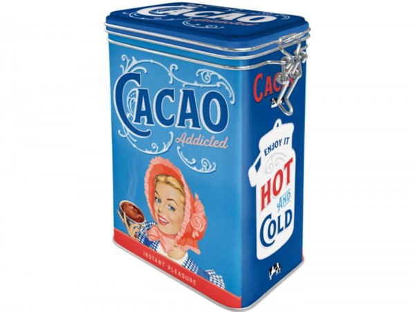 Kaffeedose, Aromadose -nostalgic Art- "cacao Addicted" - 7.5x11x17.5cm (1.3l)