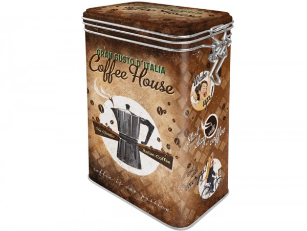 Kaffeedose, Aromadose -nostalgic Art- "coffee House" - 7.5x11x17.5cm (1.3l)