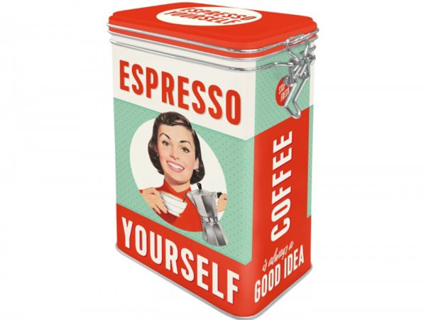 Kaffeedose, Aromadose -nostalgic Art- "espresso Yourself" - 7.5x11x17.5cm (1.3l)