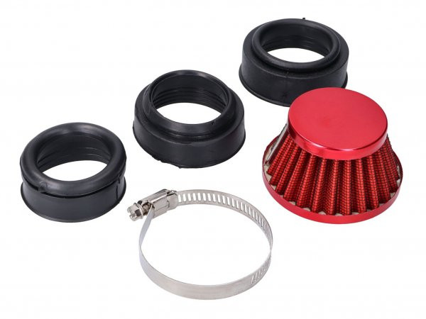Luchtfilter -101 OCTANE- Powerfilter Shorty 44-54mm rood
