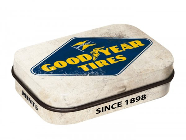 Pillendose -nostalgic Art- "goodyear - Logo White" - 4x6x2cm