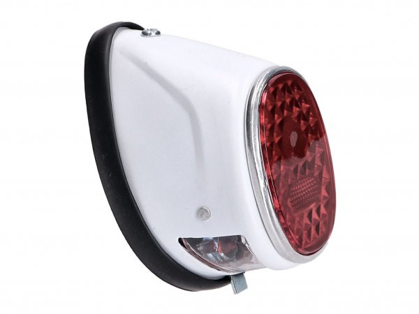 Achterlicht Brommer ovaal wit universeel -101 OCTANE