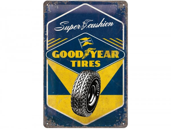 Reklameschild -Nostalgic Art- "Goodyear - Super Cushion", 20x30cm