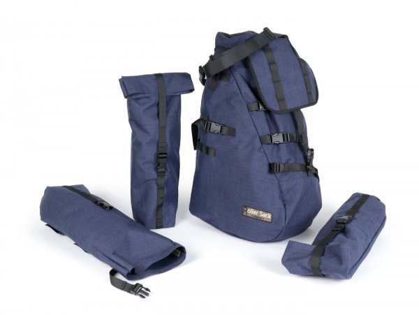 Rollergepäcksack scooterssack Groot met Einem Hauptfach  blauww Meliert