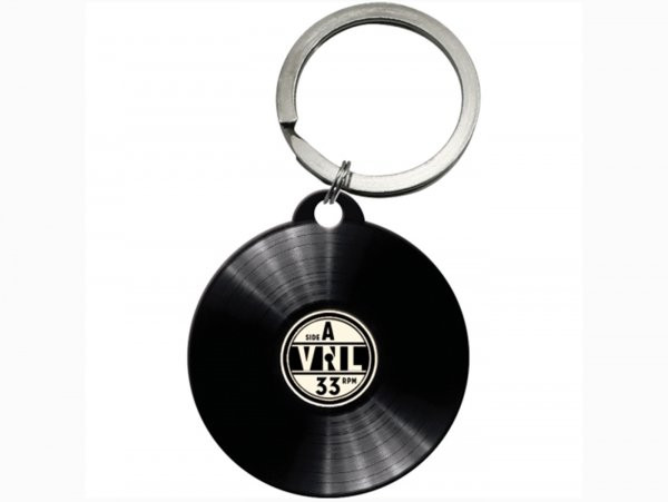 Sleutelhanger -nostalgic Art- "retro Vinyl" Ø=40mm- Rond