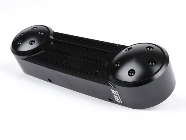 Afdekking swingarm  moto Nostra, Cnc, zwart Glanzend, recht Schwinge
