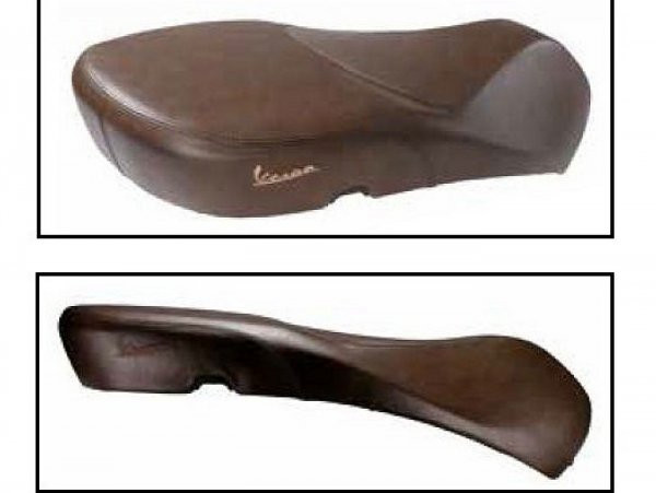 Buddy Piaggio Duozitbank Leder, Bruin (vespa Modern)