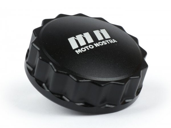 Tankdop Moto Nostra, Cnc, Zwart Mat (aprilia, Vespa Modern, Piaggio)