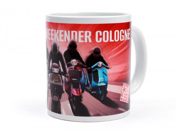 Tasse -Scooterist Weekender Cologne- wit - 0,3 ltr.