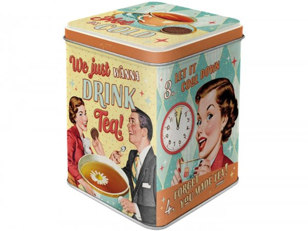 Teedose -nostalgic Art- "tea & Cookies Together", 7,5 × 7,5× 9,5cm