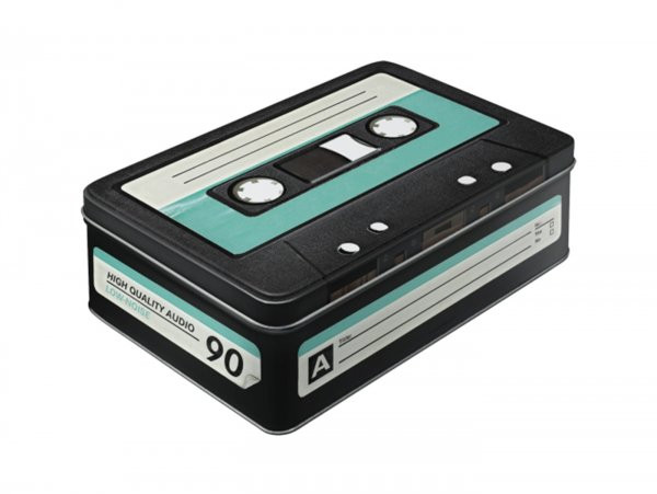 Vorratsdose, Vlak -nostalgic Art- "retro Cassette" - 23x16x7cm (2.5l)
