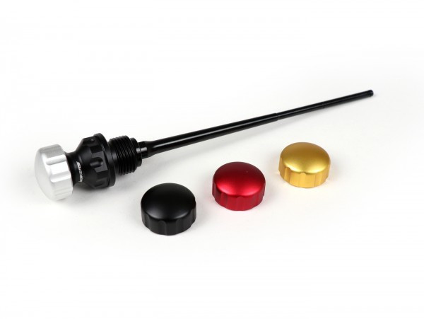 Öleinfüllschroef Met Peilsttot Voor Olie Bikers, Zilvern, Rood, Gold, Zwart