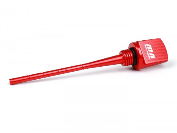 Gearbox Oil Dipstick Moto Nostra, Cnc, Red Piaggio 50500cc