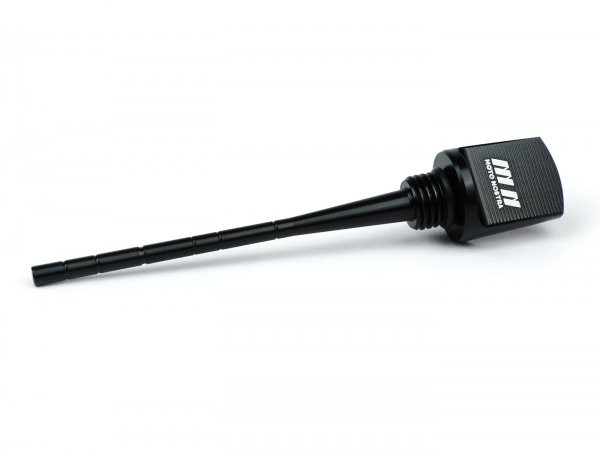 Gearbox Oil Dipstick Moto Nostra, Cnc, Black Shiny Piaggio 50500cc