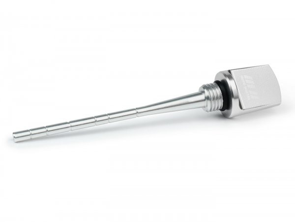 Gearbox Oil Dipstick Moto Nostra, Cnc, Silver Piaggio 50500cc