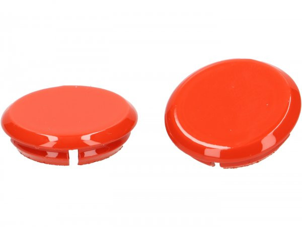 Pair Of Covers For Mirror Hole Moto Nostra, Orange Impulsivo (a11)