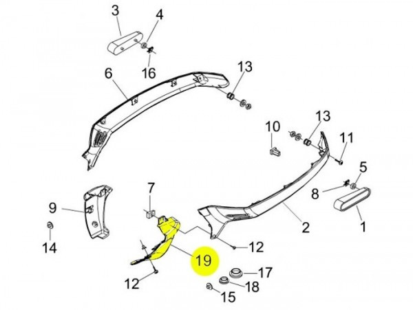Spoiler Terminal Piaggio  Lhs