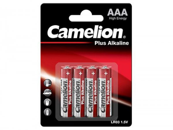 Battery Micro Camelion Plus Alkaline, Aaa Cell, Lr03, 1.5 V  4 Pcs