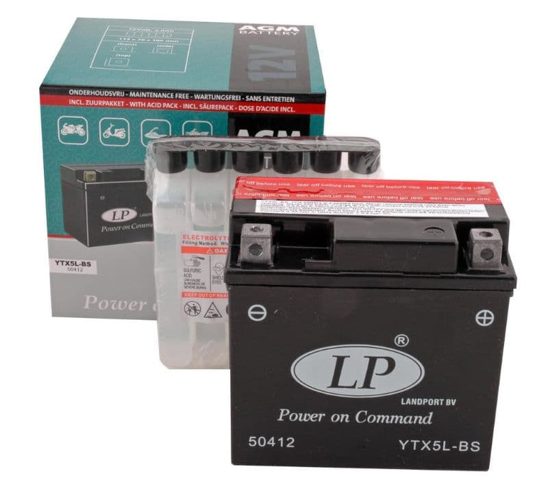 Accu Landport Ytx5L-Bs Agm (12V/4A)