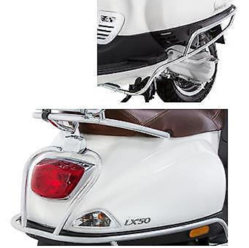 Achtervalbeugelset Oem Chroom | Vespa Lx / Lxv
