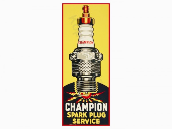 Sticker 100 X 40mm „champion Spark Plug Service“