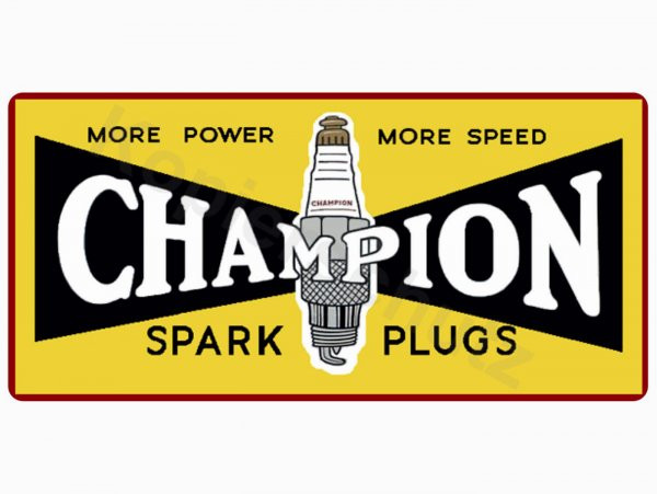 Sticker 110 X 53mm „champion Spark Plugs“
